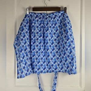 Blue And White Cottagecore Winter Snowflake Apron